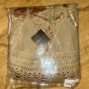 Mocha Crochet Maxi Dress